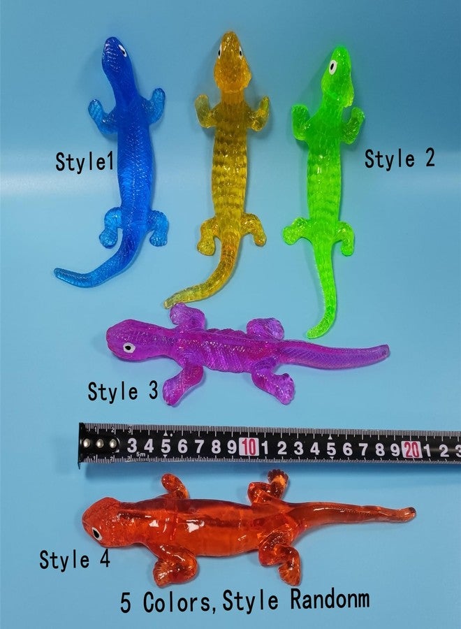 Ganjiang 5Pack Super Stretch Sticky Lizard Mochi Squishy Toys,Soft Stress Relief Fidget Toys, Goodie Bag Stuffers,Classroom Prizes,Birthday,Party Favors(5Colors,Style Random) - Image 2
